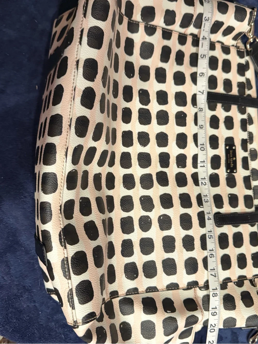 kate spade Black and White Painted Dot Leather Tote